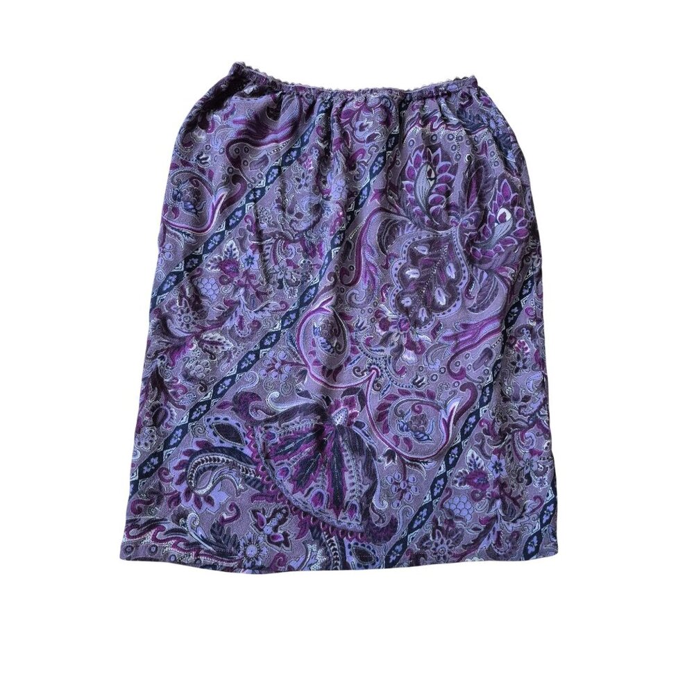VTG Xhilaration Women's Mini Paisley Purple Size S Skirt Retro Indie Lightweight
